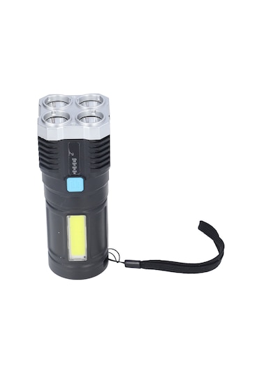 Ximistore9 Plastik Dört Lü Led+cob Feneri, 1200mah Usb Şarjlı, 4 Işık Modu, Ev Ve Dış Mekan İçin, Pil Dahil Diğer