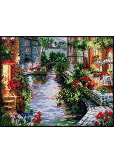 Novahub Nakış Malzemesi Paketi Büyük Boy El Sanatları Yüksek Tokluk Oturma Odası Dekor Peyzaj İğne Kiti Kapalı İçin