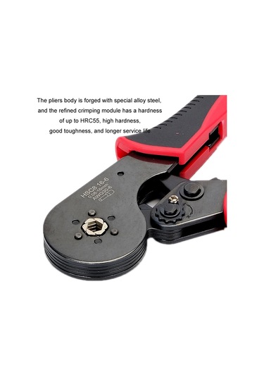 Sones Tel Boru Tipi Avrupa Terminali Sıkma Pensesi Hcs8 16-6 Kırmızı Siyah