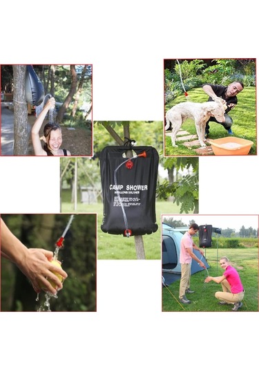 River World Solar Isıtıcılı 20 Lt'lik Kampta Kullanım İçin Duş Torbası