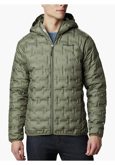 Columbia Wo0954 Delta Ridge Down Hooded Erkek Kaz Tüyü Mont Yeşil