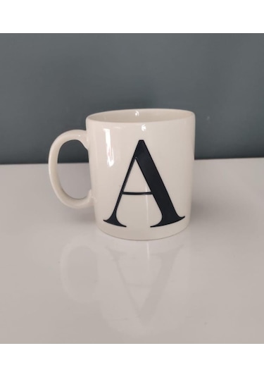 Decorıum Kum A Harfli Kupa Beyaz