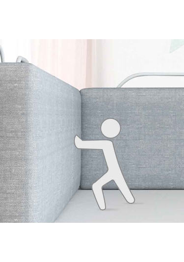 150 Cm Serenity Xl Yeni Nesil Yatak Bariyeri Korkuluğu Grey