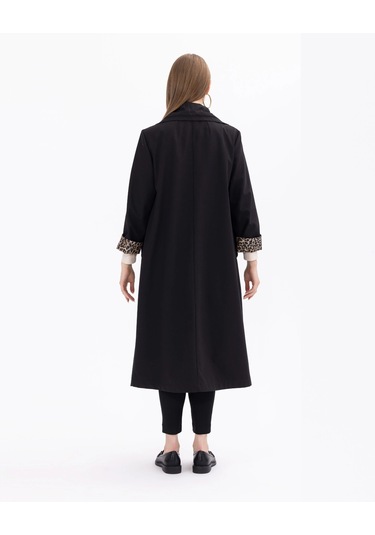 Gala-xi Büyük Beden Siyah Kadın Trençkot 2321901008 Siyah