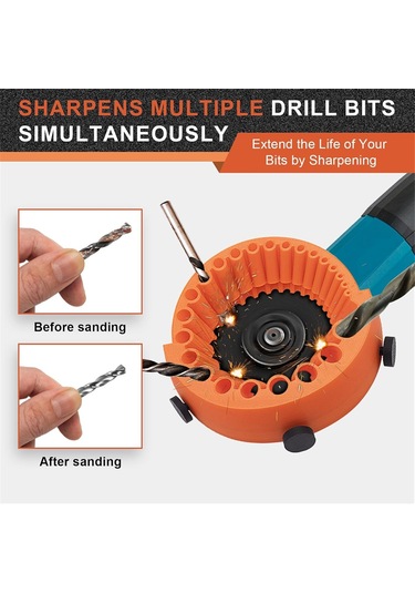 Matkap Ucu Bileyici 1/16 İnç - 1/2 İnç Tüm Uçlar İçin, Öğütücüyle Çalışan