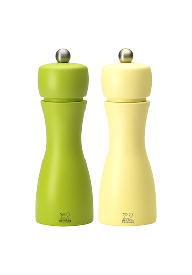 Peugeot Tahiti Tuz ve Karabiber Değirmen Seti 15 CM Yeşil Sarı