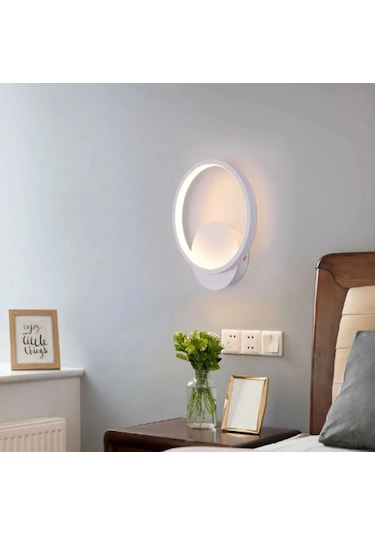 Yatak Odası,çocuk Odası,antre, Modern Tarz Duvar Led Aplik Beyaz