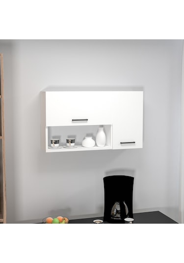 Arnetti Akasya Çok Amaçlı Dolap – Beyaz Banyo Ve Mutfak Için Kapaklı Saklama Dolabı