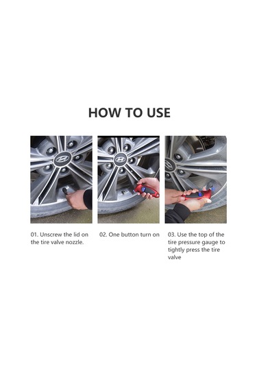 Led Dijital Lastik Basınç Ölçer 0-150 Psı 4 Ünite Değiştirilebilir El Tipi Elektrikli Hassas Ağır Hizmet