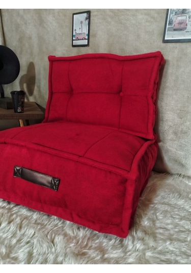 Prestigegolf Seva, Sırtlı Oturma Minderi, Minder, Bahçe Minderi ,oturma Odası Minderi, Kalorifer Önü, Yer Minderi Kırmızı