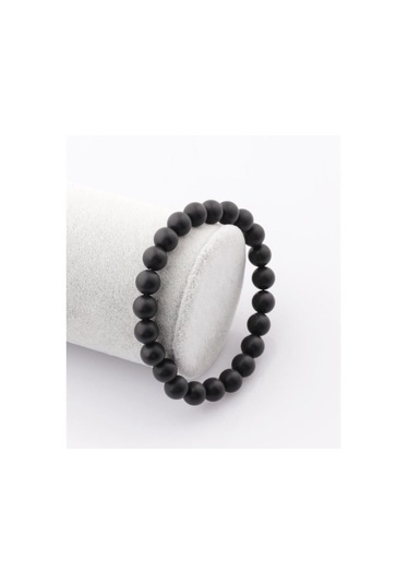 Tesbih Sakarya Mat Oniks Doğaltaş Unisex Bileklik Siyah