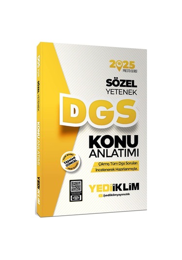 Yediiklim Yayınları 2025 Dgs Sözel Yetenek Konu Anlatımı