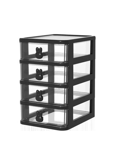 Beyaz Tavşan Üç Katlı 45 Adet Çekmeceli Çok Katlı Plastik Depolama Dolabı A