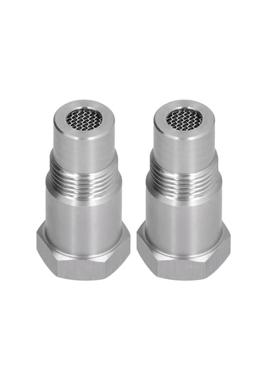 Moveevo M18x1.5 304 Paslanmaz Çelik Oksijen Sensörü Adaptörü, Filtreli Motor Atık Gaz Kontrolü, Hızlı Kurulum, 2 Adet Paket