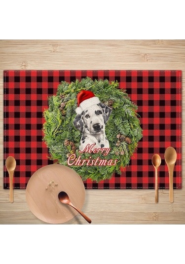 Ankatek Xıxun Ülkesi Tarzı Retro Placemat Placemat Noel Mat Masa Keten Batı Avrupa Anti-kirli Amerika 9 Ua Çok Renkli Çok Renkli