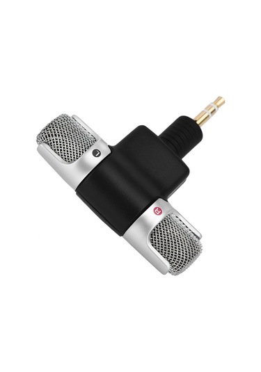 Moveevo Kompakt Stereo Mikrofon - Pc, Kaydedici, Md İçin Uygun, 0-90 Derece Açı Ayarlı, Pil Gerektirmeyen, Altın Kaplı Soketli