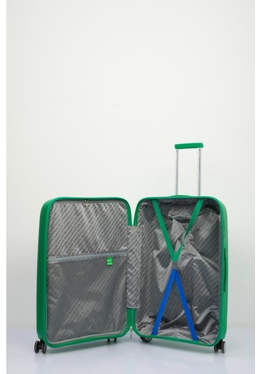 Benetton Trolley Valiz Yeşil Büyük Boy 14bnt1000-01-y