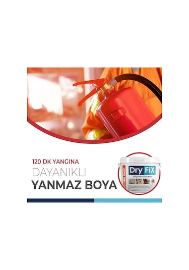 Dryfix No Fire Paint Yangın Geciktirici Alev Almayan Yanmaz Boya 18 Kg Ral 9003 Kırık Beyaz