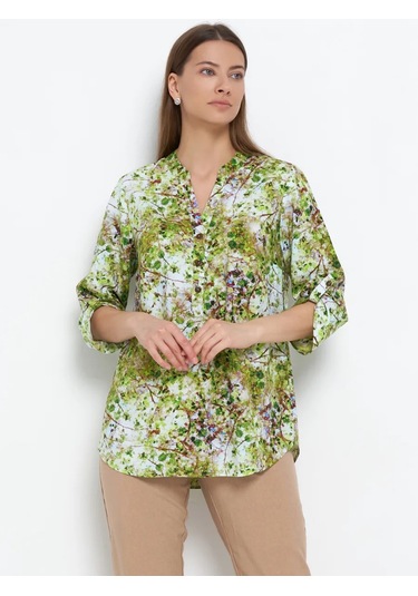 Adele Kadın Oversize Pamuklu Gömlek 441523947 Yeşil