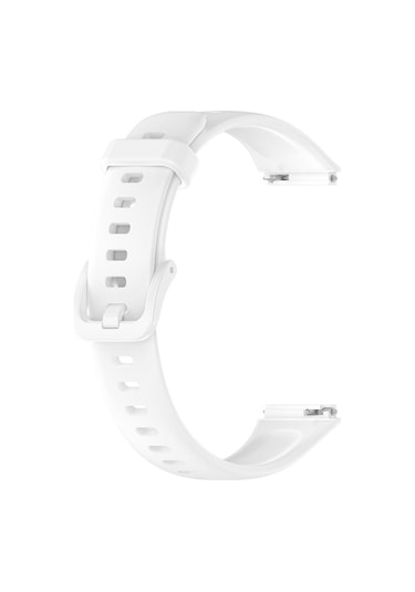 Huawei Band 7 Uyumlu Silikon Kordon Kayış Beyaz