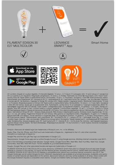 Ledvance Smart Led Wıfı Edıson Flament 4.5w