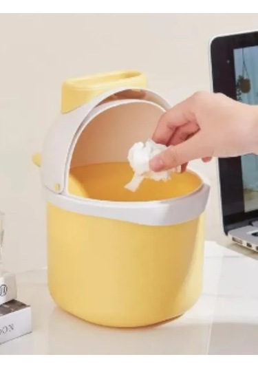 Darvish Tm Çocuklar İçin Masa Üstü Çöp Kovası Geberti 316286442 Gri