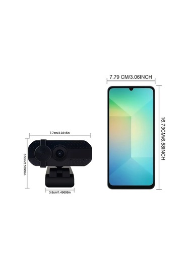 Chuangyinshop G73 2k Webcam - Usb Tak Çalıştır Konferans Kamerası, Pri Z Kapaği Ve Standli, Pc İçin Vi Deo Sohbet Ve Yayin