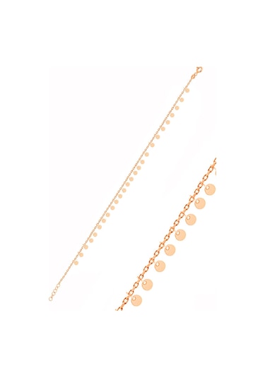 Gümüş Rose Pullu Halhal Rose