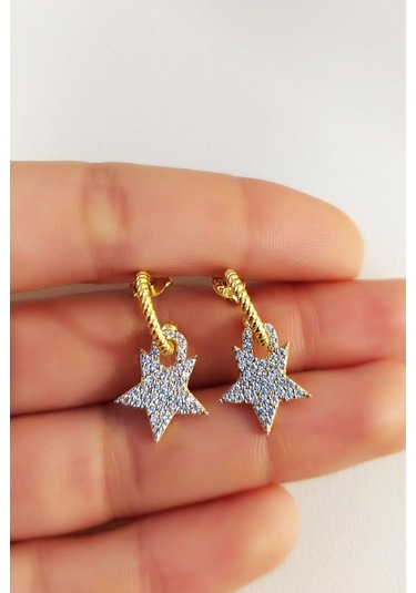 MorMajor Silver Tekli Yıldız Lyly Taşlı Gümüş Küpe-5612