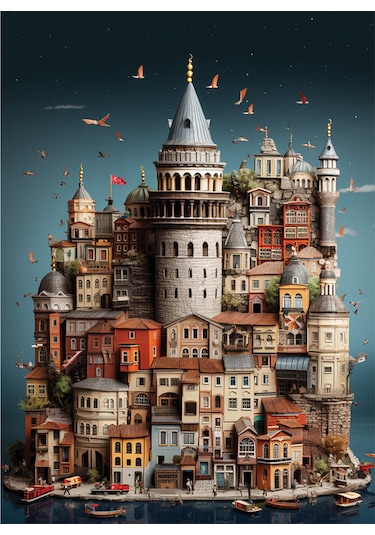 Anatolian 1000 Parçalık Puzzle - Galata 1158