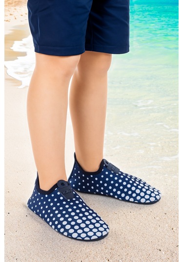 Kiko Kids Point Havuz Plaj Erkek Çocuk Deniz Ayakkabısı 7514 Lacivert - Beyaz Lacivert - Beyaz