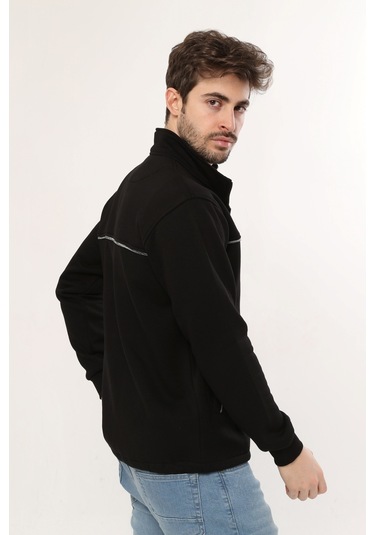 Uniprom Casual Ceket 3 İplik Şardonlu Mevsimlik Günlük Ceket Siyah