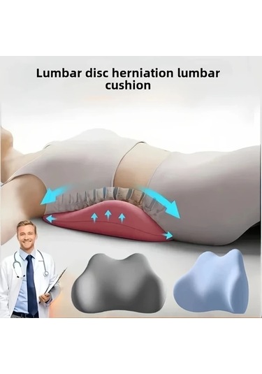 Elmpaly Grey Bel Yastığı: Sırt Ve Bel Ağrısı İçin Taşınabilir Ortopedik Yastık Gri