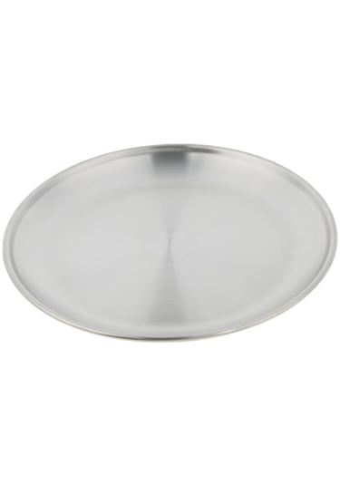 Homyl Paslanmaz Çelik Yuvarlak Tabak Bulaşık Kamp Piknik 20-santimetre Gümüş