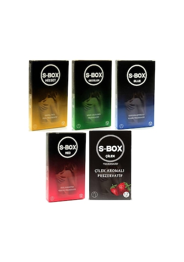 SB06 S-Box Kondom Prezervatif Seti 12 li 5 Paket (60 Adet)