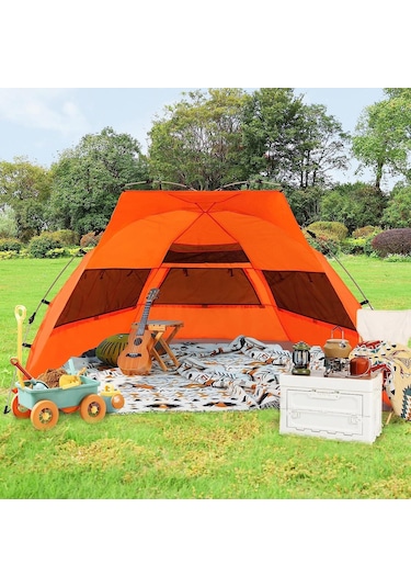 Quickup A1 Otomatik Plaj Çadırı Turuncu