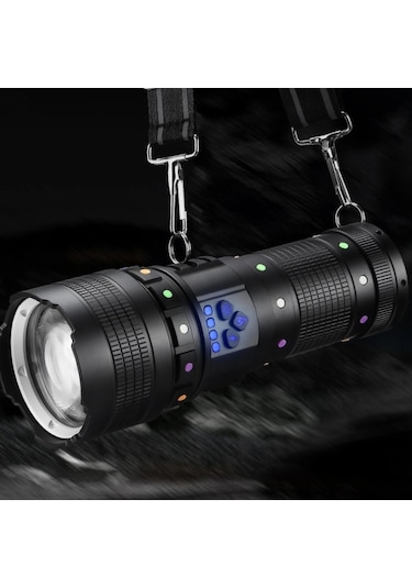 Bedotech Bd-2 30w Tg Led Alüminyum Alaşımlı Zoomlu Type-c Şarjlı El Feneri Çok Renkli