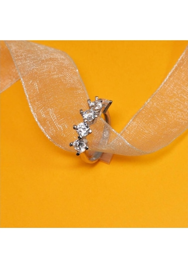 Brezza Lusso Jewelry Gümüş Zirkon Beştaş Bayan Yüzük