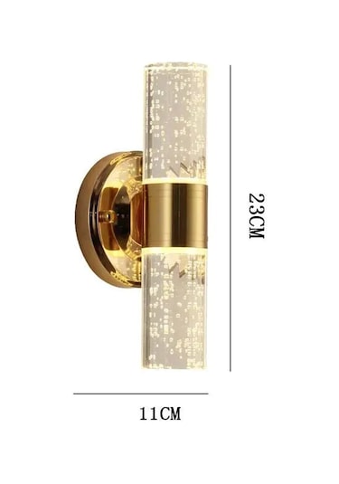 Geeroyoo Kristal Duvar Lambası - 8w Led Renk Sıcaklığı Ayarlı, 220v, Oturma Odası Yatak Odası Dekoratif Aydınlatma Beyaz