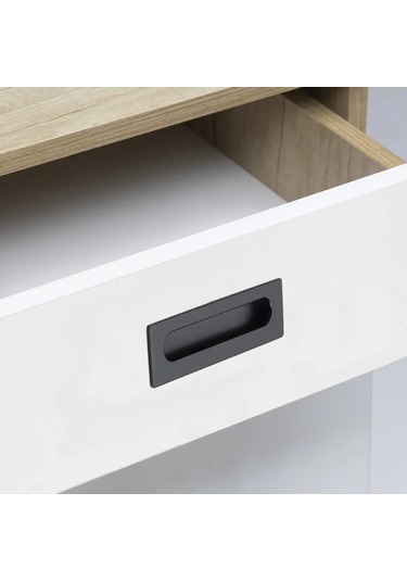 Aksmebel Mobilya Kolu İç Gömme 138 128 Mm Siyah 1 Adet Şifonyer 307777034 Siyah Mat