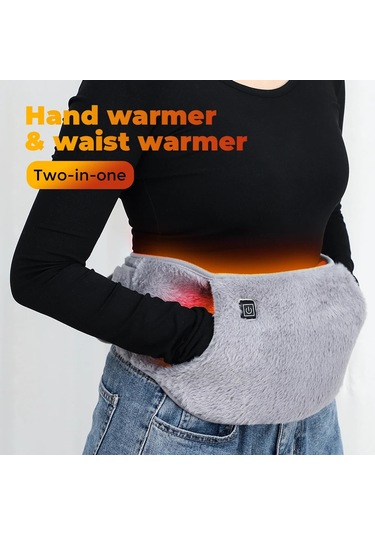 1-5 Adet 3 Seviyeli Elektrikli Isıtma Yastığı Soğuk Geçirmez Rahim Kemeri Soğuk Gray 2pcs