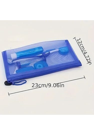 Willowhaven Mavi 8'li Seyahat Diş Fırçası Seti Taşıma Çantası Kamp