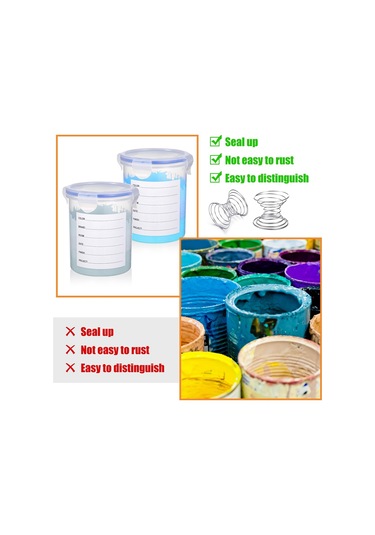 Xurunkeji Set Paslanmaz Çelik Karıştırma Topu Boya Kabı Kapaklı Rötuş Boya Kapları Boya Saklama Kapları 800 Ml