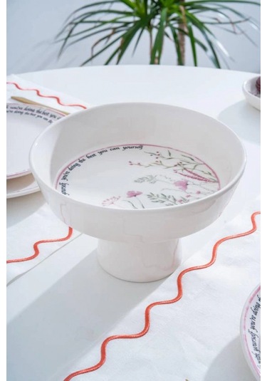 Acar Hca9092 Laila Ayaklı Seramik Meyvelik 22 Cm Çok Renkli