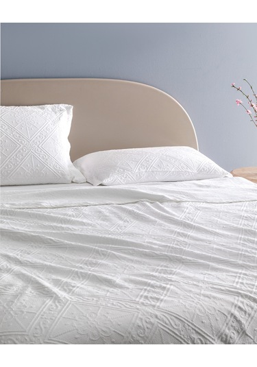 Madame Coco Marjolaina Çift Kişilik Yatak Örtüsü Yo0000000062 Beyaz
