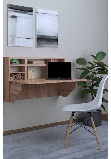 Dekorfim DF01104AC Duvara Monte Pratik Katlanır Raflı Kırma Mutfak ve Yemek Masası