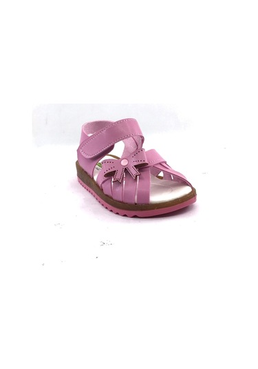 Şirin Bebe 03 Pembe Kız Çocuk Bebe Sandalet Ayakkabı