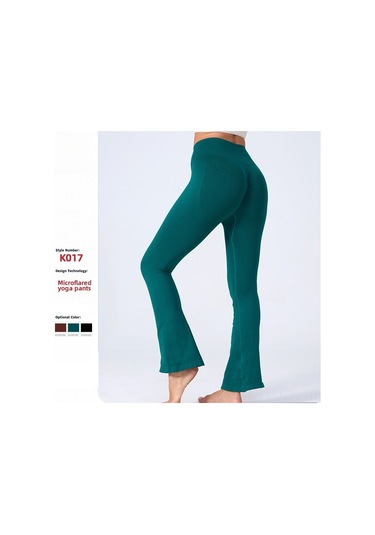 Geeroyoo Yüksek Bel Geniş Ayak Yoga Pantolon - Spor, Dans, Fitness İçin Daraltıcı, Kalça Geliştirici, Konforlu, Dışa Aktarım Kalitesi Siyah Eu S SiYAH