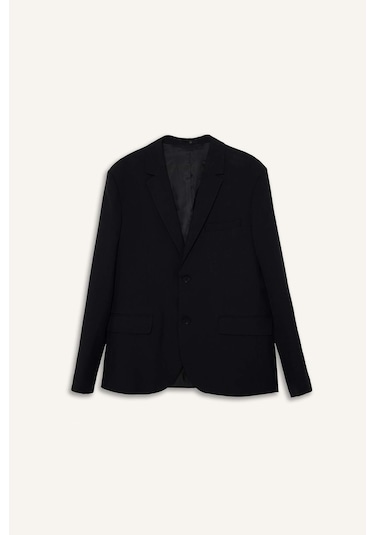 Defacto Slim Fit Dar Kesim Twill Düğmeli Blazer Ceket F7232ax25aubk27 Siyah Defacto Slim Fit Dar Kesim Twill Düğmeli Blazer Ceket F7232ax25aubk27 Siyah