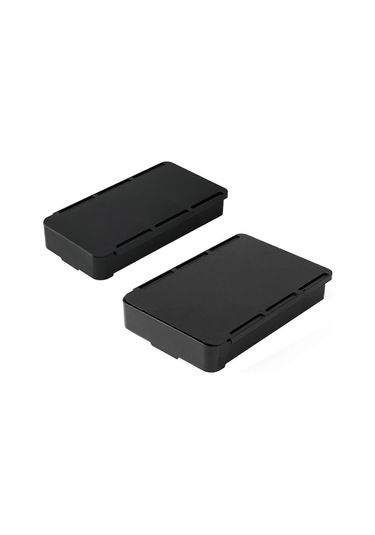 Ganzhoushop 2 Parça Kendinden Yapışkanlı Çekmece Seti Kullanışlı Çekmeceler Kendinden Yapışkanlı Çekmece Saklama Kutusu Masa Altı Kalem Düzenleyici Raf Beyazsiyah